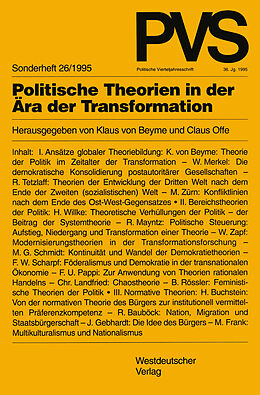 E-Book (pdf) Politische Theorien in der Ära der Transformation von 