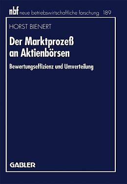 E-Book (pdf) Der Marktprozeß an Aktienbörsen von Horst Bienert