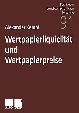 E-Book (pdf) Wertpapierliquidität und Wertpapierpreise von Alexander Kempf