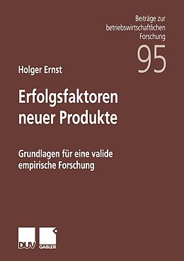 E-Book (pdf) Erfolgsfaktoren neuer Produkte von Holger Ernst