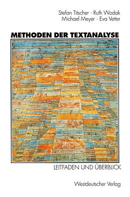 E-Book (pdf) Methoden der Textanalyse von Stefan Titscher, Ruth Wodak, Michael Meyer
