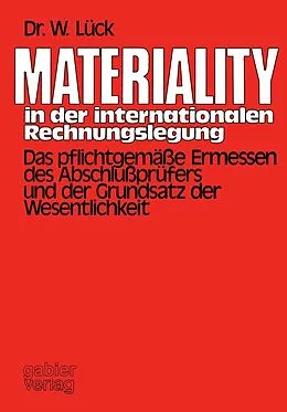 E-Book (pdf) Materiality in der internationalen Rechnungslegung von Wolfgang Lück