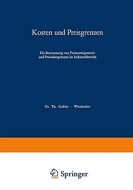 E-Book (pdf) Kosten und Preisgrenzen von Thomas Reichmann