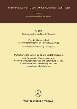 E-Book (pdf) Punktkartenflora von Duisburg und Umgebung von Ruprecht Düll