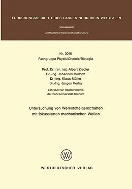 E-Book (pdf) Untersuchung von Werkstoffeigenschaften mit fokussierten mechanischen Wellen von Albert Ziegler