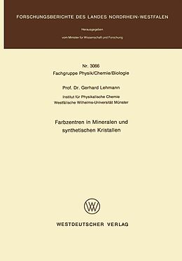 E-Book (pdf) Farbzentren in Mineralen und synthetischen Kristallen von Gerhard Lehmann