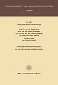 E-Book (pdf) Molekularstrahluntersuchungen zur Hochtemperatur- Metalloxydation von Dieter Beck