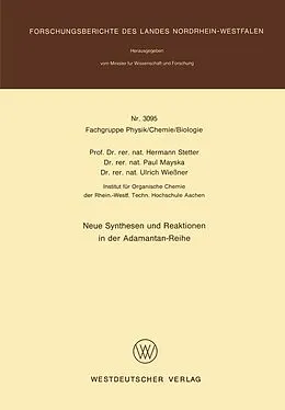 E-Book (pdf) Neue Synthesen und Reaktionen in der Adamantan-Reihe von Hermann Stetter