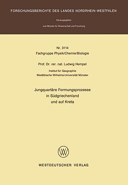 E-Book (pdf) Jungquartäre Formungsprozesse in Südgriechenland und auf Kreta von Ludwig Hempel