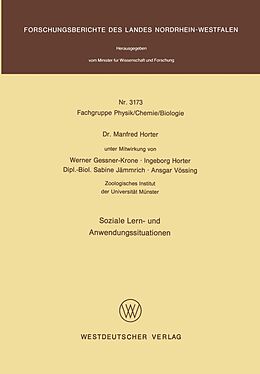 E-Book (pdf) Soziale Lern- und Anwendungssituationen von Manfred Horter