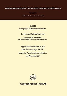 E-Book (pdf) Approximationstheorie auf der Einheitskugel im R3 von Matthias Wehrens