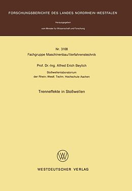 E-Book (pdf) Trenneffekte in Stoßwellen von Alfred E. Beylich