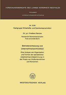 E-Book (pdf) Betriebsverfassung und Unternehmenswirklichkeit von Friedbert Rancke