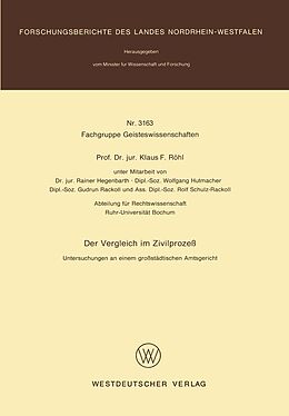E-Book (pdf) Der Vergleich im Zivilprozeß von Klaus F. Röhl