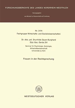 E-Book (pdf) Frauen in der Rechtsprechung von Brunhilde Sauer-Burghard