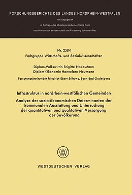 E-Book (pdf) Infrastruktur in nordrhein-westfälischen Gemeinden von Brigitte Nake-Mann