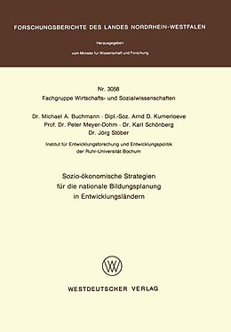 E-Book (pdf) Sozio-ökonomische Strategien für die nationale Bildungsplanung in Entwicklungsländern von MichaelA. Buchmann