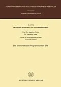 E-Book (pdf) Das ökonometrische Programmsystem EPS von Joachim Frohn