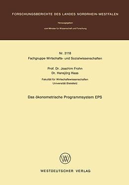 E-Book (pdf) Das ökonometrische Programmsystem EPS von Joachim Frohn