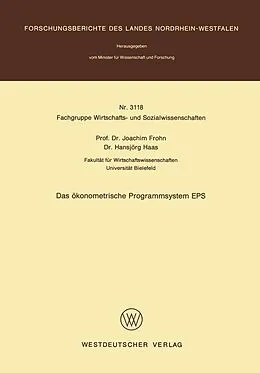 E-Book (pdf) Das ökonometrische Programmsystem EPS von Joachim Frohn