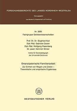 E-Book (pdf) Emanzipatorische Familienarbeit von Siegfried Keil