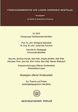 E-Book (pdf) Strategien offener Kinderarbeit von Wolfgang Nahrstedt