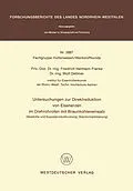 E-Book (pdf) Untersuchungen zur Direktreduktion von Eisenerzen im Drehrohrofen mit Braunkohleneinsatz von Friedrich Hermann Franke