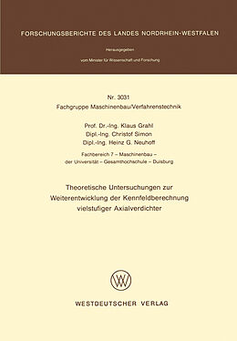 E-Book (pdf) Theoretische Untersuchungen zur Weiterentwicklung der Kennfeldberechnung vielstufiger Axialverdichter von Klaus Grahl