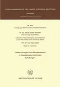 E-Book (pdf) Untersuchungen zum Wärmetransport in flüssigkeitsdurchströmten Schüttungen von Klaus-Jürgen Schröder