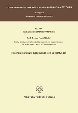 E-Book (pdf) Rechnerunterstützte Konstruktion von Vorrichtungen von Rudolf Koller