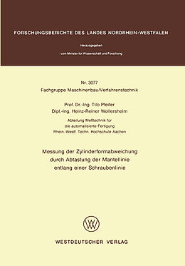 E-Book (pdf) Messung der Zylinderformabweichung durch Abtastung der Mantellinie entlang einer Schraubenlinie von Tilo Pfeifer
