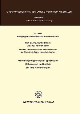 E-Book (pdf) Krümmungseigenschaften sphärischer Bahnkurven im Hinblick auf ihre Anwendungen von Günter Dittrich