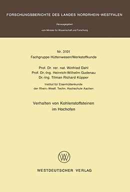 E-Book (pdf) Verhalten von Kohlenstoffsteinen im Hochofen von Winfried Dahl