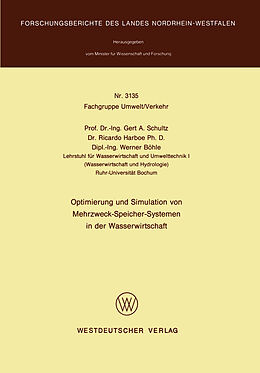 E-Book (pdf) Optimierung und Simulation von Mehrzweck-Speicher-Systemen in der Wasserwirtschaft von Gert A. Schultz