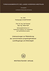 E-Book (pdf) Untersuchungen zur Reduzierung der Lärmimmission propellergetriebener Leichtflugzeuge und Motorsegler von Carl Kramer
