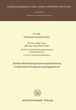 E-Book (pdf) Zentrale Blindleistungs-Spannungsoptimierung in elektrischen Energieversorgungssystemen von Jürgen Voss