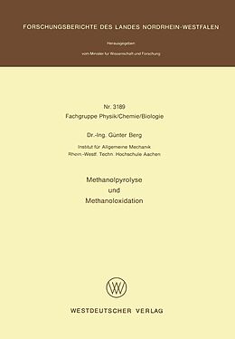 E-Book (pdf) Methanolpyrolyse und Methanoloxidation von Günter Berg