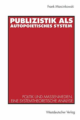 E-Book (pdf) Publizistik als autopoietisches System von Frank Marcinkowski