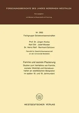 E-Book (pdf) Familie und soziale Plazierung von Jürgen Kocka