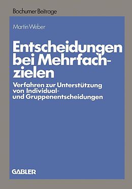 E-Book (pdf) Entscheidungen bei Mehrfachzielen von Martin Weber