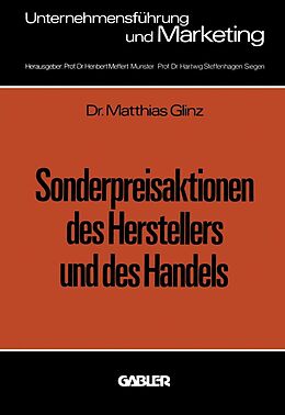 E-Book (pdf) Sonderpreisaktionen des Herstellers und des Handels von Matthias Glinz