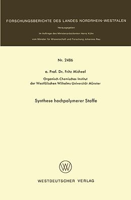 E-Book (pdf) Synthese hochpolymerer Stoffe von Fritz Micheel