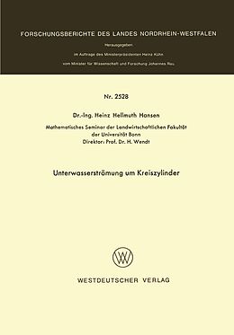 E-Book (pdf) Unterwasserströmung um Kreiszylinder von Heinz Hellmuth Hansen