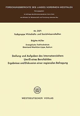 E-Book (pdf) Stellung und Aufgaben des Internatserziehers von Brigitte Müller