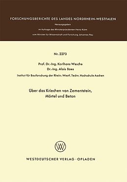 E-Book (pdf) Über das Kriechen von Zementstein, Mörtel und Beton von Karlhans Wesche