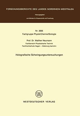 E-Book (pdf) Holografische Schwingungsuntersuchungen von Walther Neumann