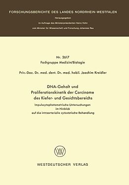 E-Book (pdf) DNA-Gehalt und Proliferationskinetik der Carcinome des Kiefer- und Gesichtsbereichs von Joachim Kreidler