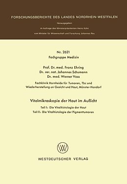 E-Book (pdf) Vitalmikroskopie der Haut im Auflicht von Franz Ehring
