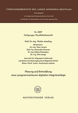 E-Book (pdf) Planung und Entwicklung einer programmierbaren digitalen Integrieranlage von Walter Ameling