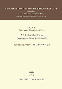 E-Book (pdf) Funktionale Analyse von Lehrhandlungen von 